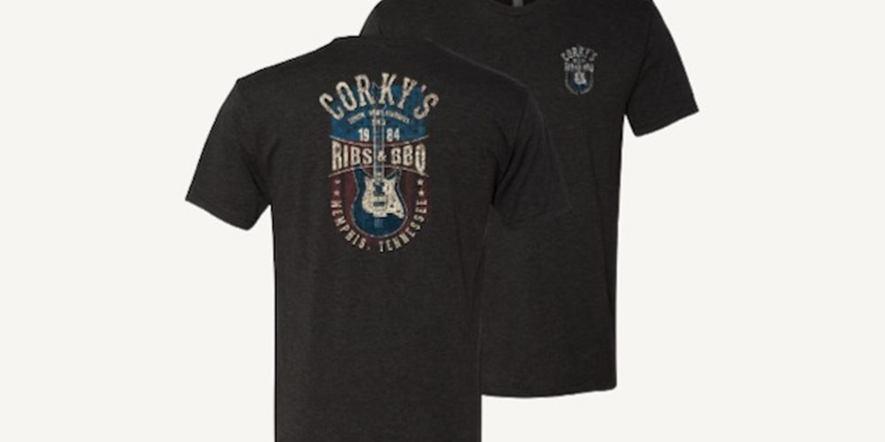 Picture of Memphis Guitar Vintage Black T-Shirt