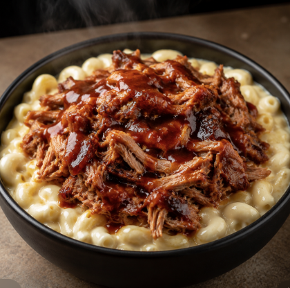 Picture of Pork BBQ Mac and Cheese Bowls