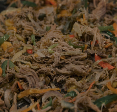 Picture of Fajita Seasoned Pulled Pork with Seasoned Peppers and Onions